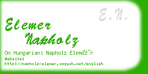 elemer napholz business card